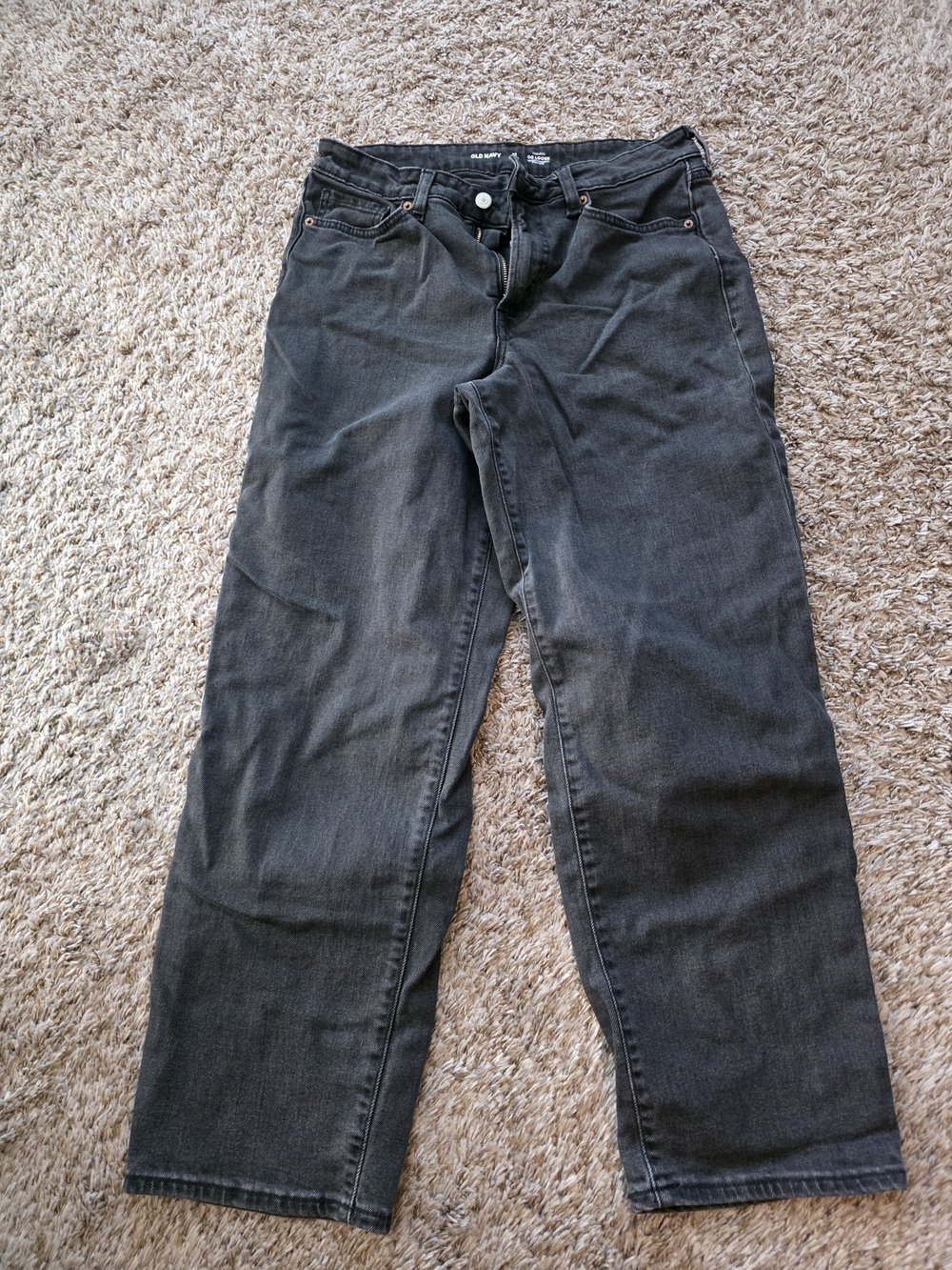 Old Navy High-Rise OG Loose Jeans Black Wash